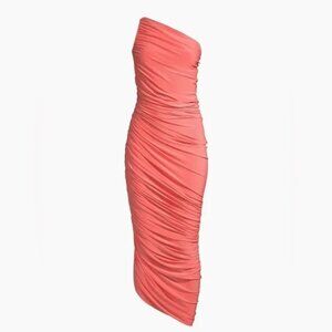 Norma Kamali Coral One-Shoulder Dress